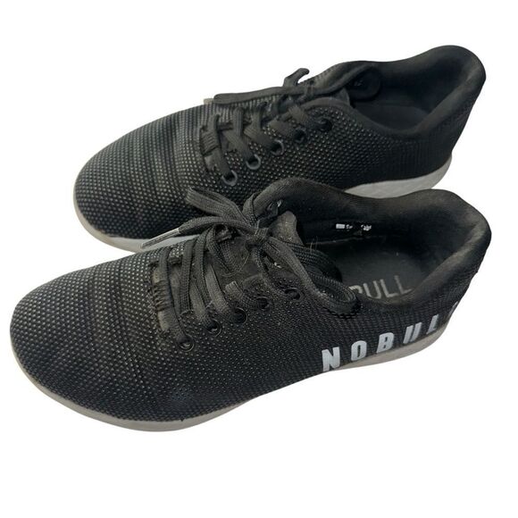 NoBull Canvas Trainer Black Low Top Lace Up Crossfit women’s 8 reflective shoe - Picture 6 of 9